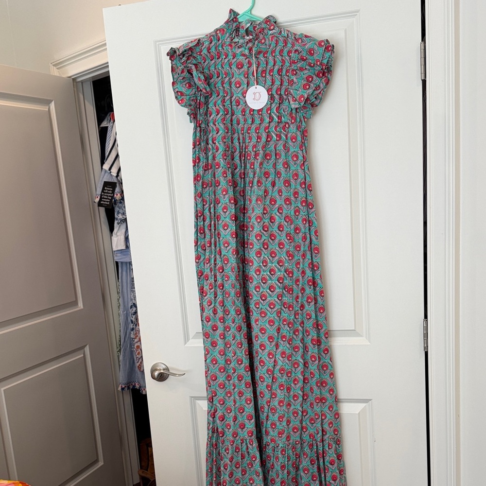 Victoria Dunn Maxi Dress with Ruffle Details